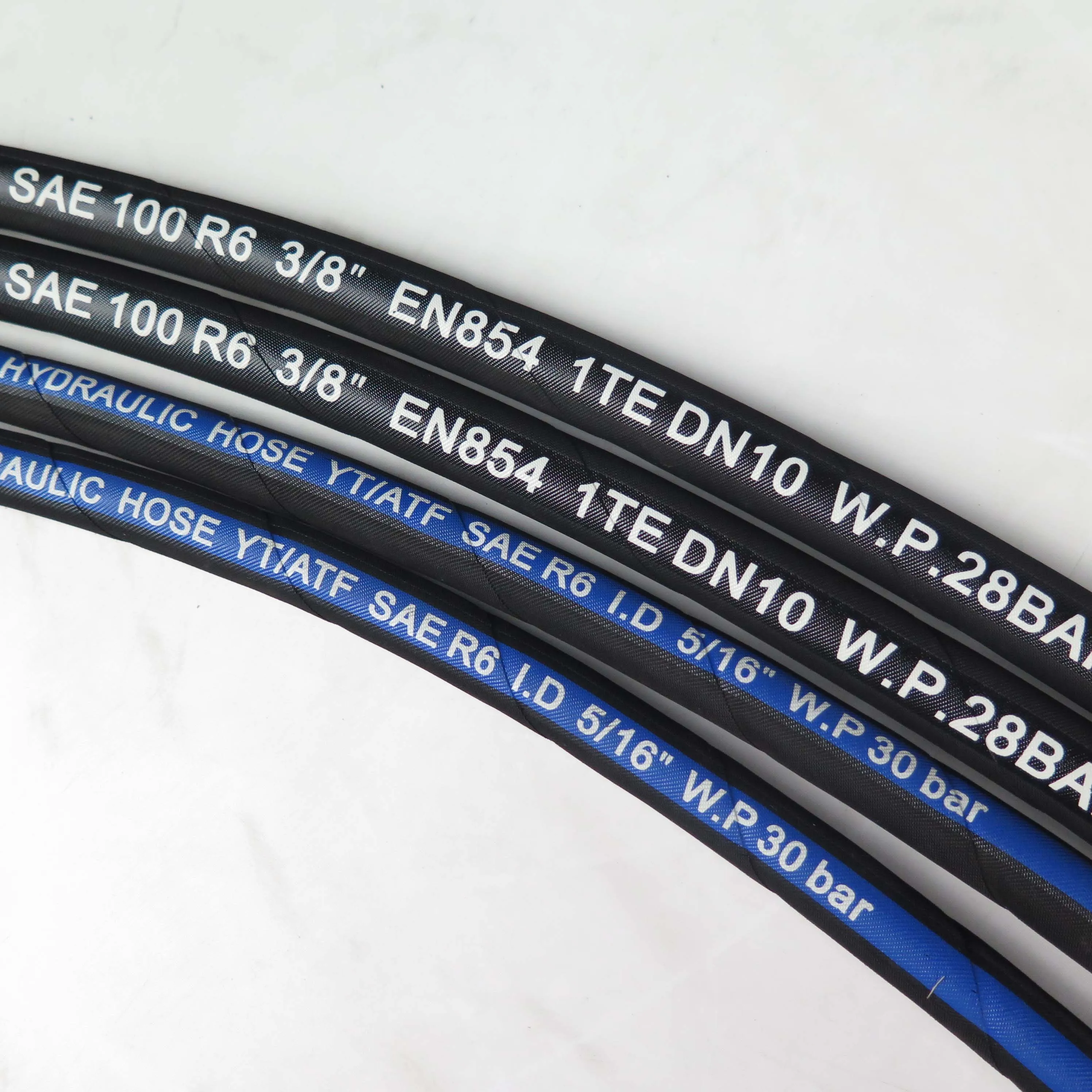 SAE 100 R6 1/2 inch black air hydraulic hose and hydraulic rubber hose