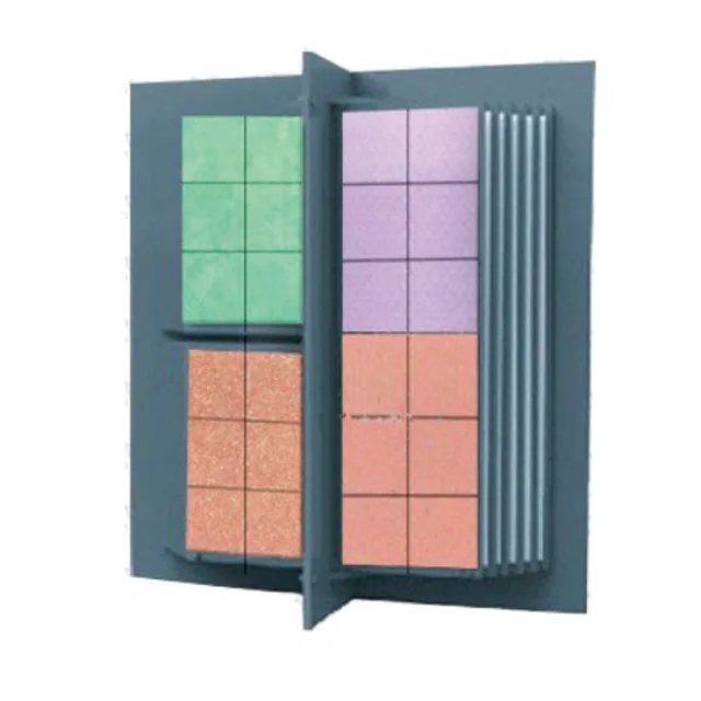 Custom design shop page turning stone tile metal display rack