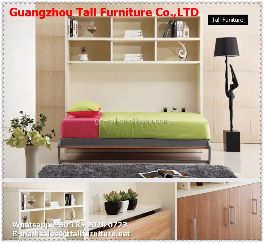 Металл складной horzontal wall bed грамм рейки скрытая кровать