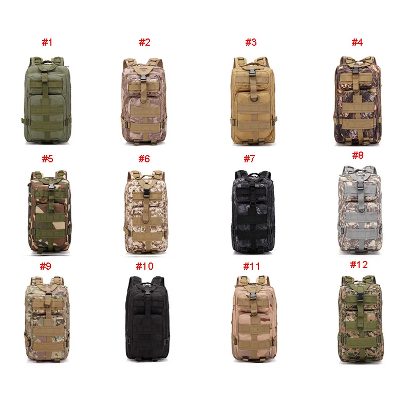 
Oxford Waterproof Sport Bag 30L for Camping Traveling Hiking MOLLE System 3P Military Tactical Backpack 