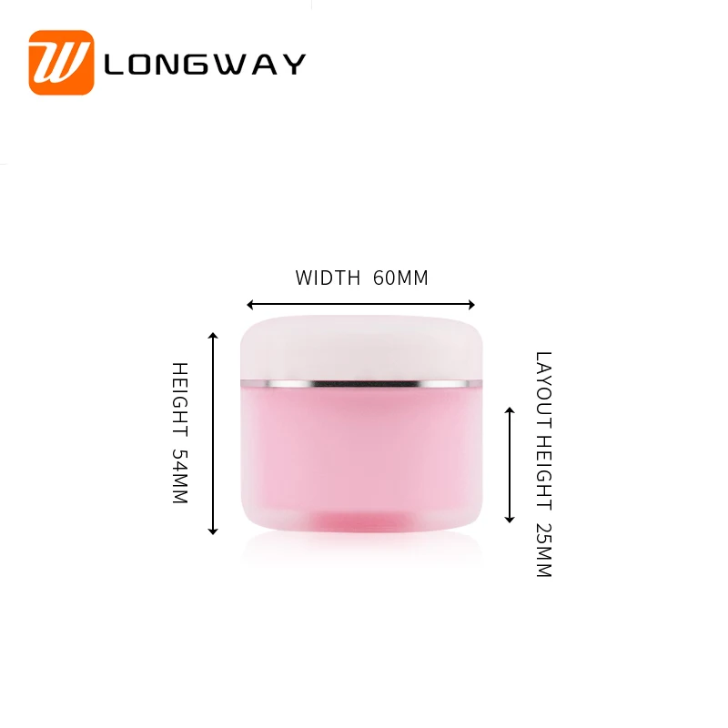 Wholesale Cosmetic Packaging Container Plastic Skin Care Cream Lip Scrub Jars 100ml Pink PP 30g 50g 100g Plastic Jars with Lids