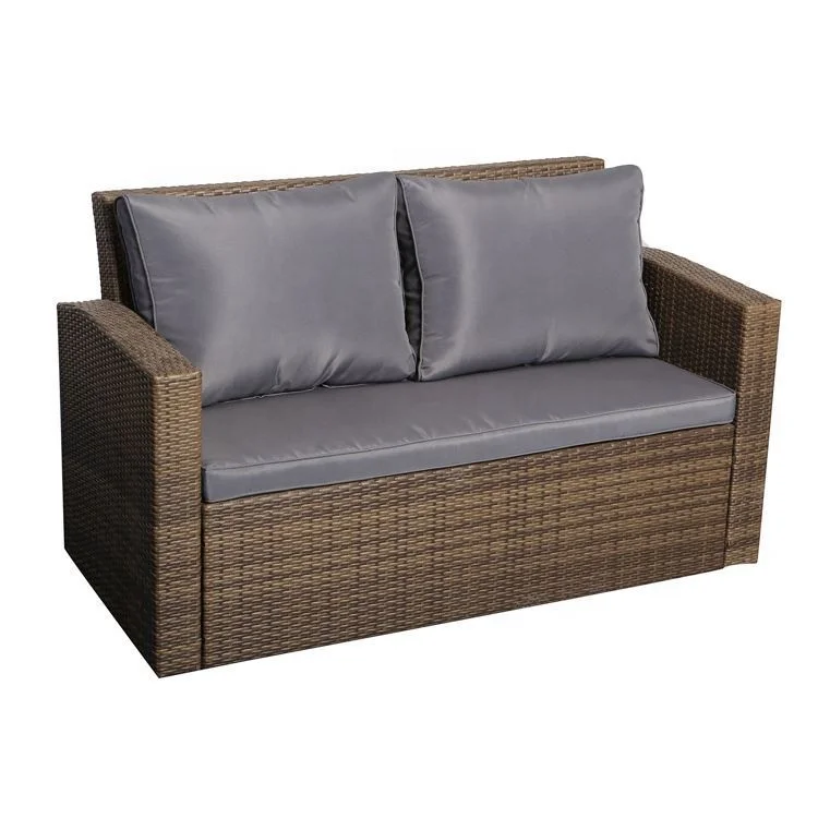 Yinzhou Living Outdoor Commercial Garden Furniture Rattan Sofa Set Outdoor Rattan Furniture