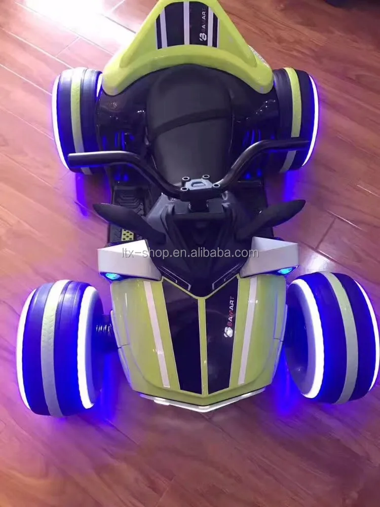 Cool 4 Wheel All Terrian Off-Road Wireless 2.4G Radio Control Toy ATV Trike, Electric 2 Drive Kids RC LED Flashing Toy Car