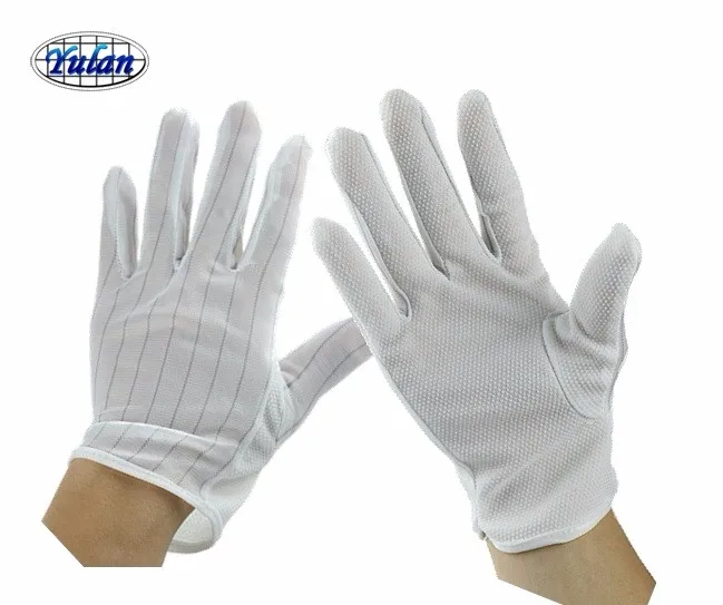  Нейлоновые перчатки в горошек из ПВХ антистатические хорошего качества для уборки электроники промышленного оборудования ESD