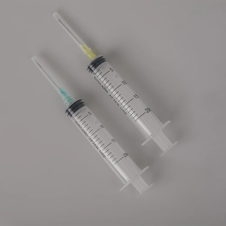 Jeringa esteril desechable con aguja 3 ml 5 ml