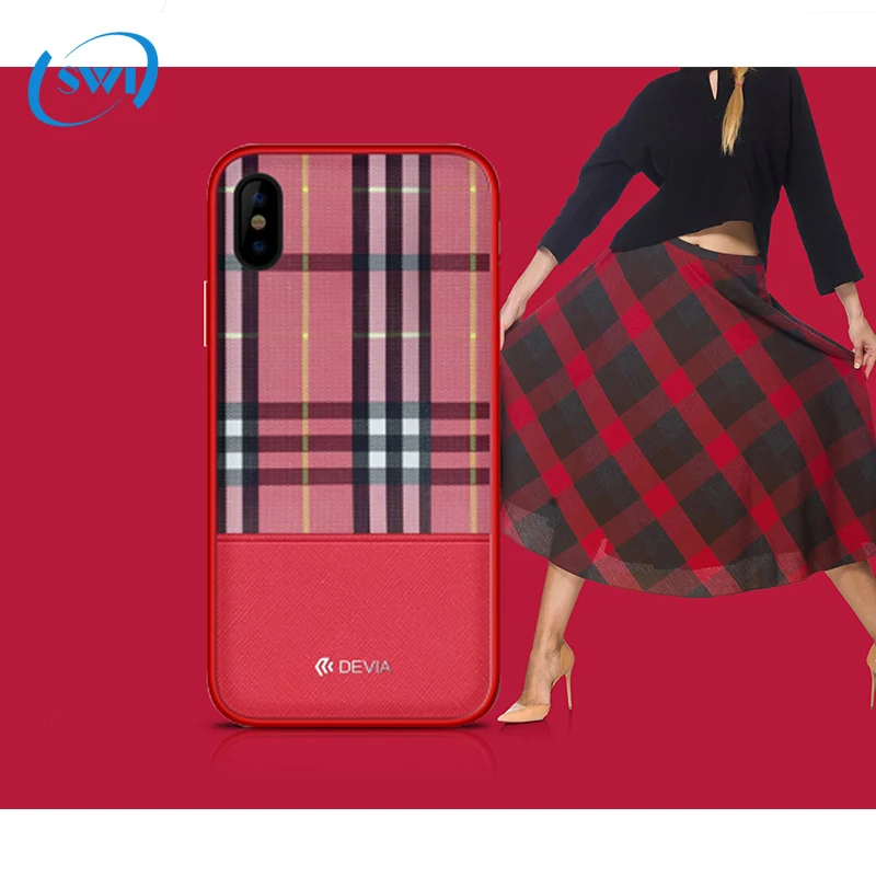 
Shenzhen Devia delicate cloth leather for iphone 5 5s case in stock mobile back cover for iphoneX phone case 