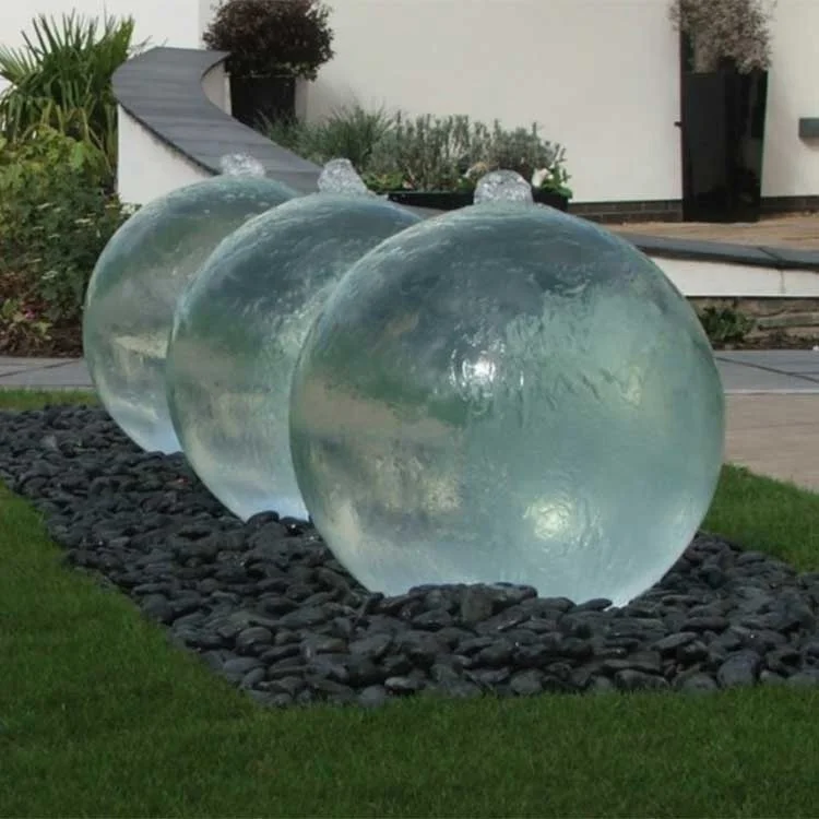 Steel Decoration Modern Water Pond Garden Park Ball Fountain