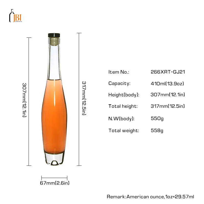 Cork top 400ml soft drink beverage palm wine glass bottle price