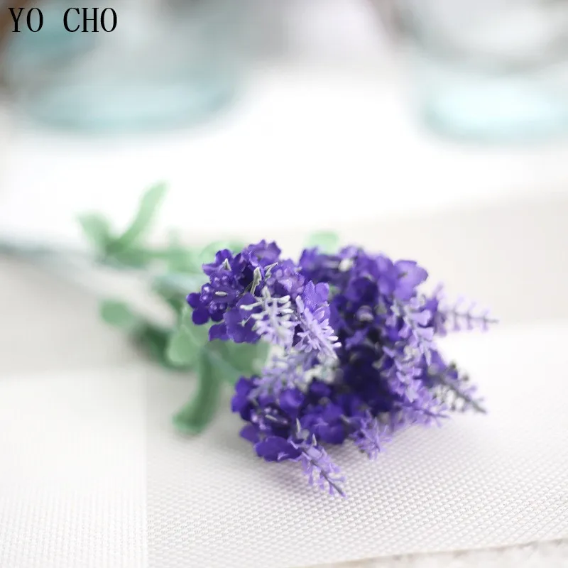 YO CHO 10 Branches artificial Lavender decorative Silk artificial Lavender Flowers for home decoration
