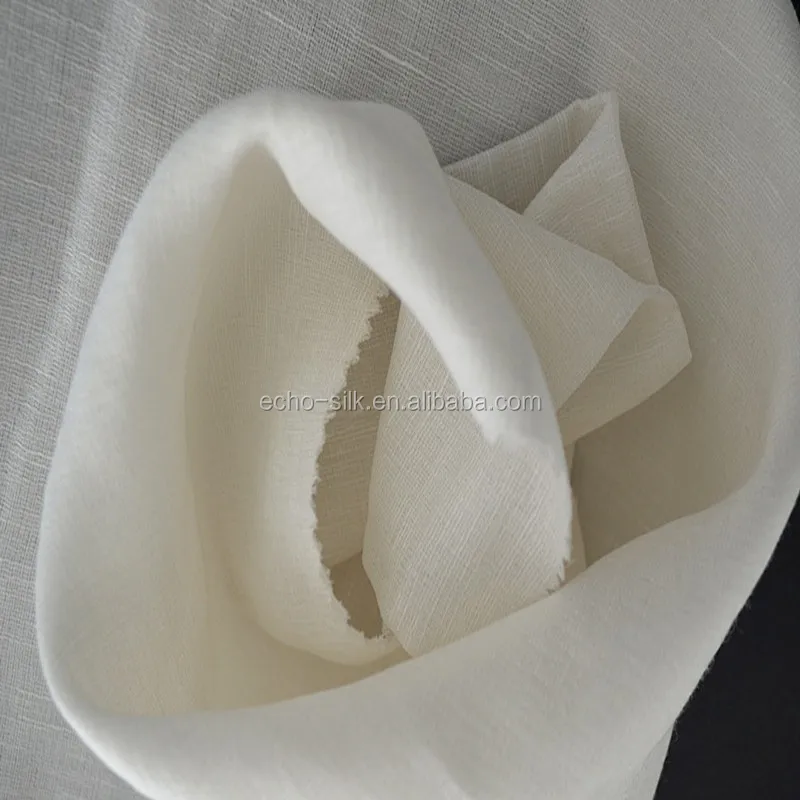 China hot sale silk linen georgette fabric, linen silk blended fabric for skirt blouse
