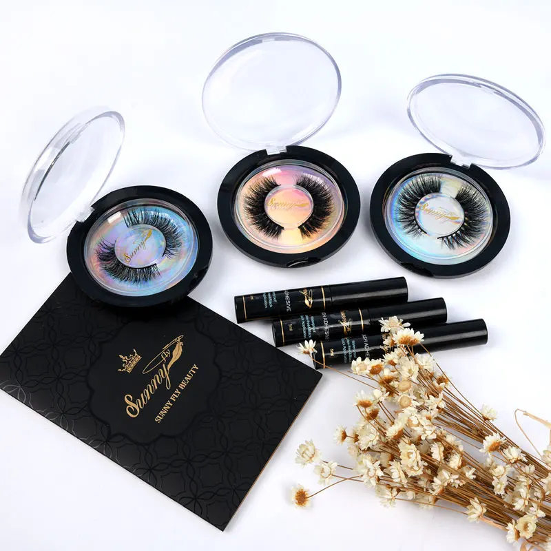 
Private label beauty purple lash box human mellow haireyelashes 3 lash packaging 