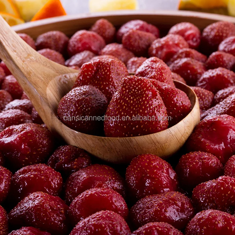 Canned Fruit Famous Brand Zhenxin Bulk Canned Strawberries in Syrup Canned Strawberry