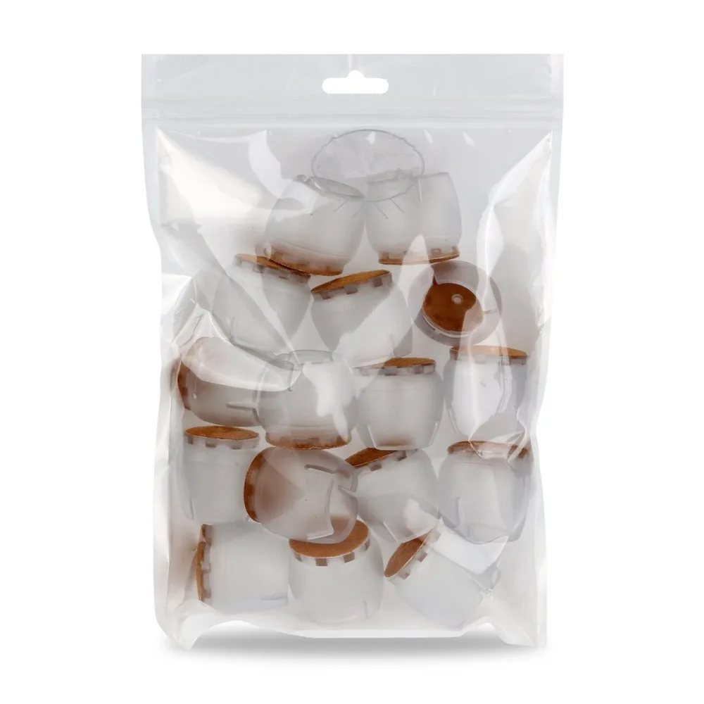 Transparent Clear Silicone Table Furniture Leg Feet Tips Covers Wood Floor Protectors Felt Pads Anti-slip