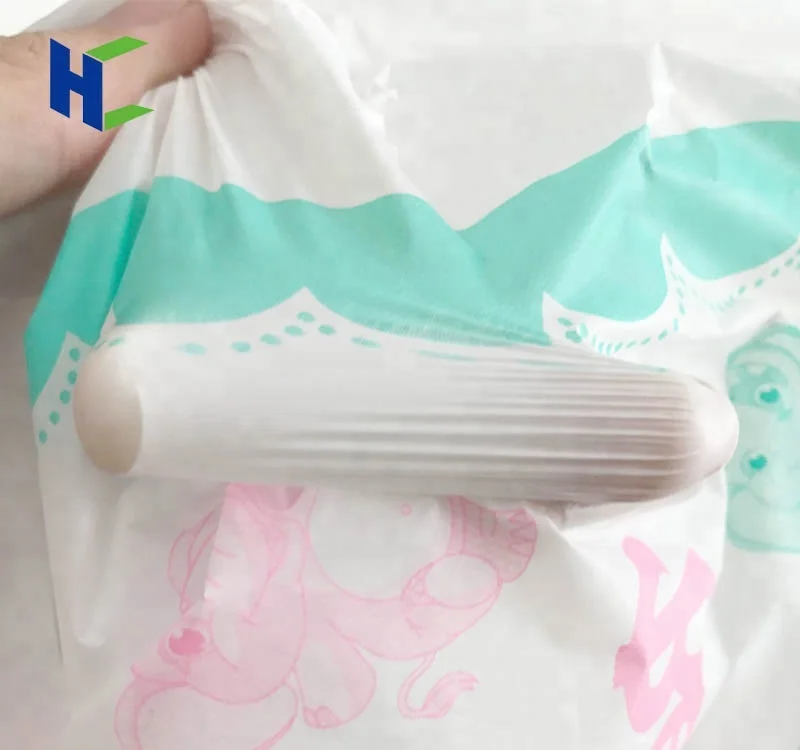 Cheap price baby diapers raw material plastic film diaper printing breathable pe film
