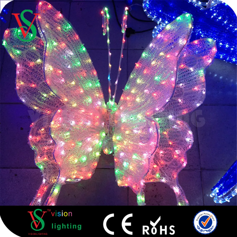 Красочные Декоративные животные светодиодные 3d бабочки мотив свет