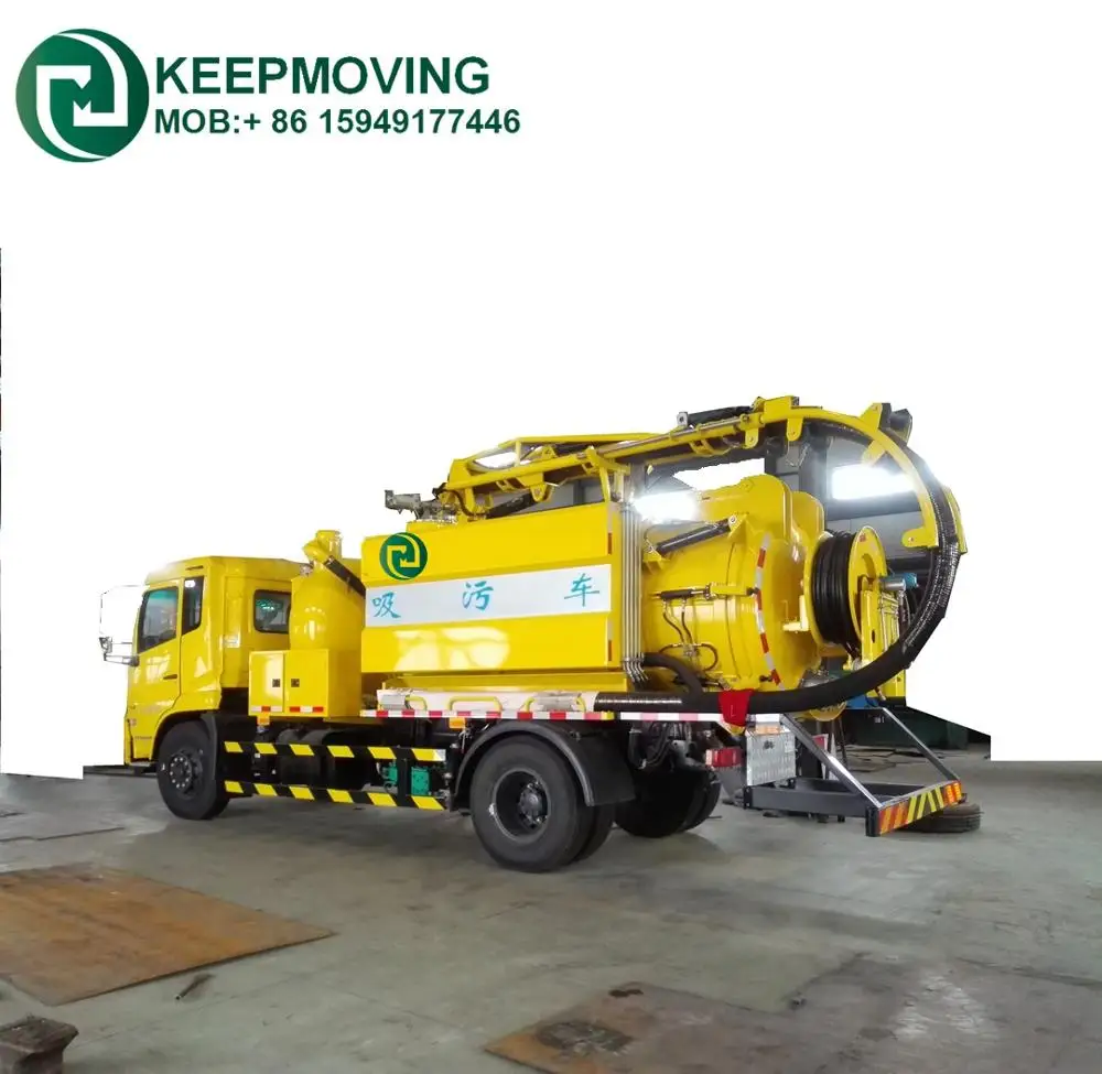 Foton 4x2 5000Liters Sewage Vaccum Truck With Suction Boom