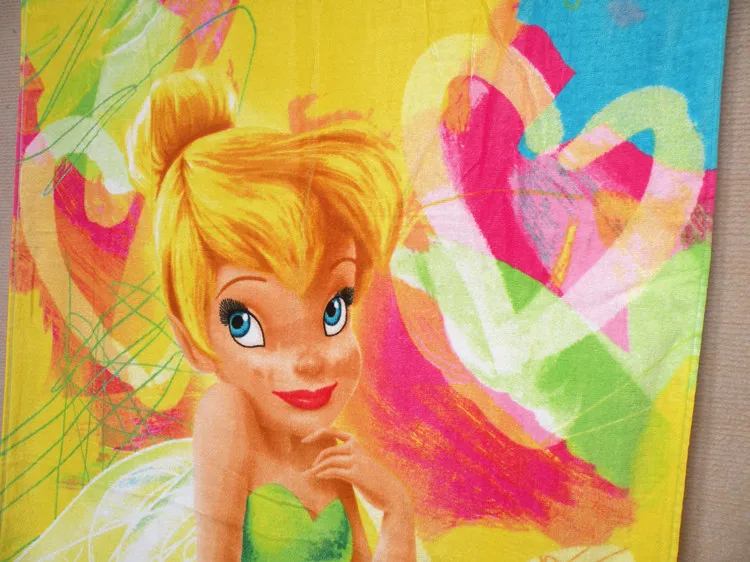 Custom Cartoon pattern velour fabric 100% cotton kids beach towel with custom prints