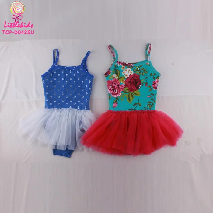 Girls Spandex / Cotton Camisole Chiffon Skirt Leotard Kids Ballet Dress Princess Baby Tutu Leotard