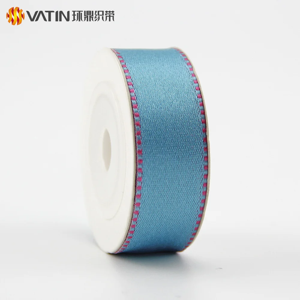 China Wholesale Custom Imported Two Color Polyester Satin Ribbon