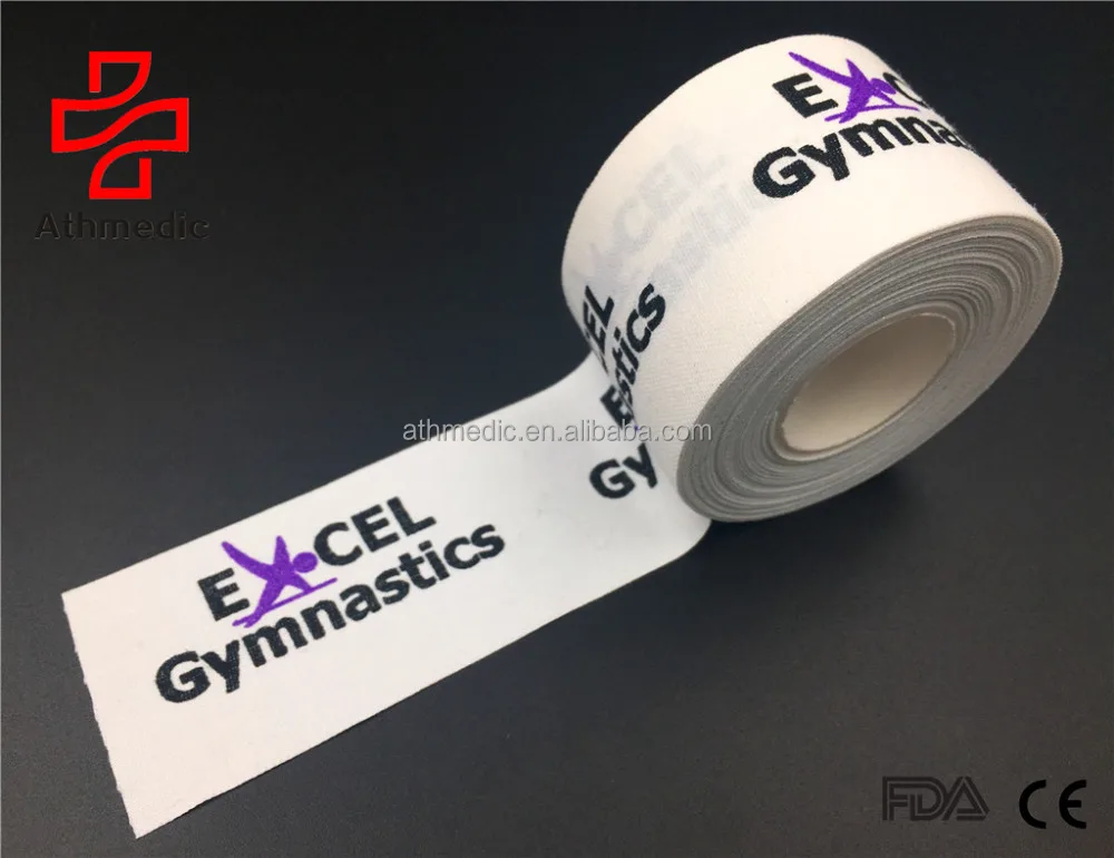 2021 Athmedic hand tear sport cotton customized logo rigid athletic tape customized logo rigid sports rigid strapping tape
