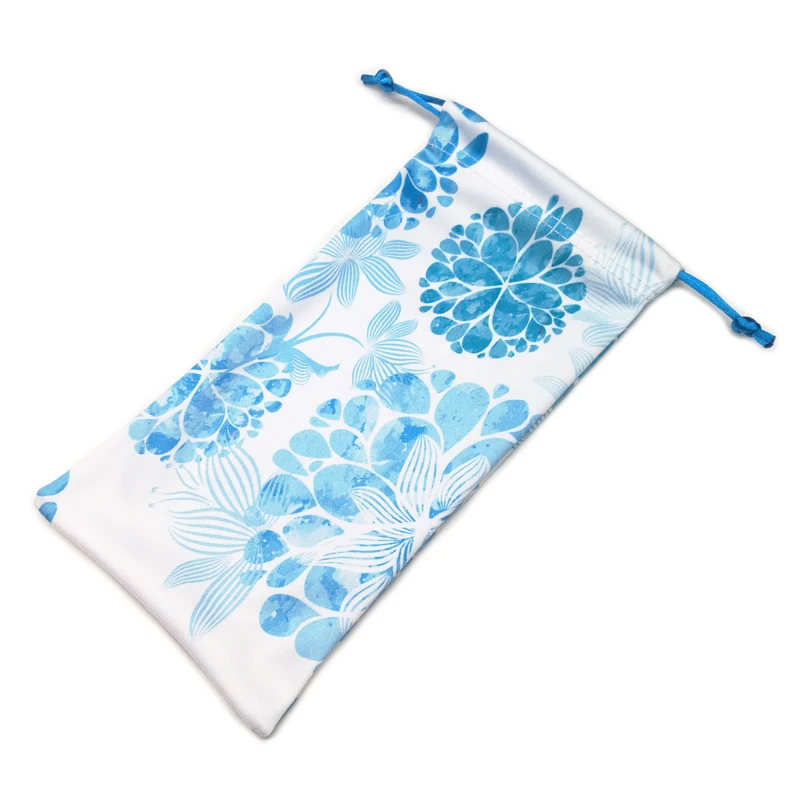 Сумка для очков на шнурке из микрофибры с принтом логотипа на заказ