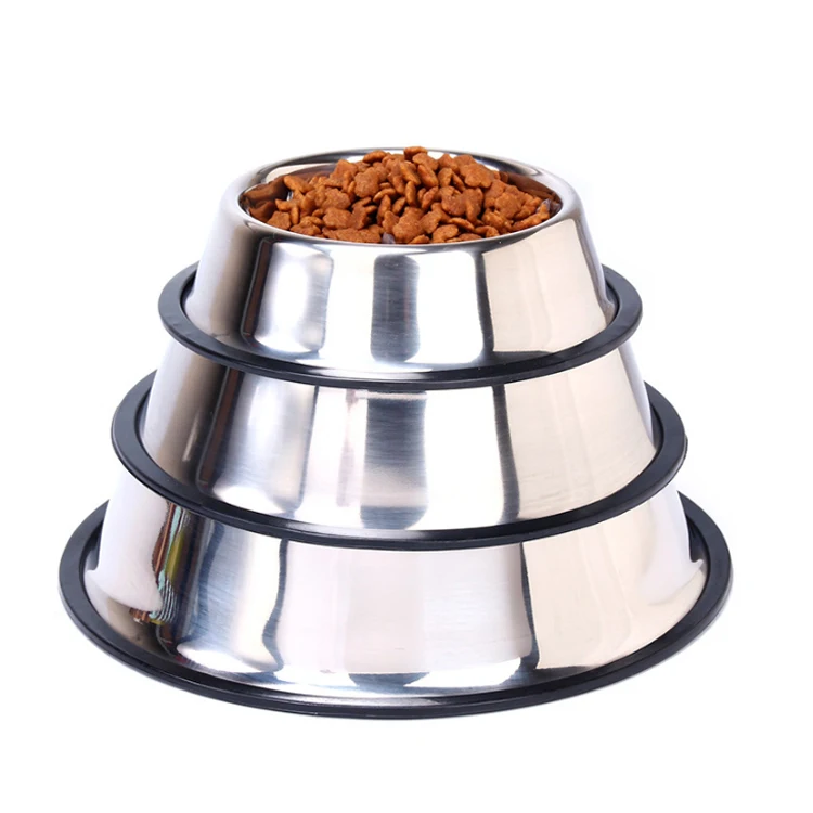 Dog Bowl Cat Food Bowl Pet Stainless Steel Pet Bowls & Feeders Cups & Pails Eco-friendly Non-automatic Rounded Stocked