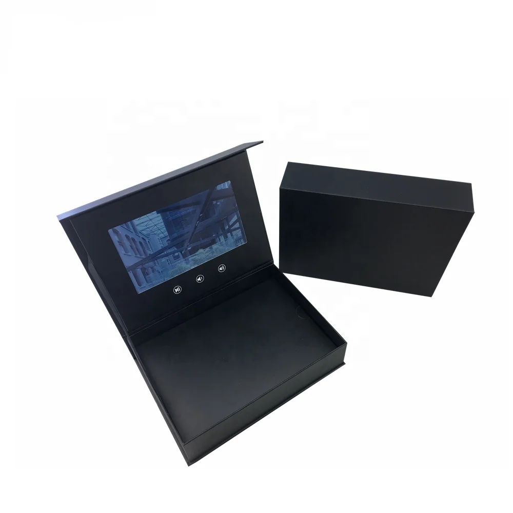 
Luxurious 7.0 Inch Black Video Packing Box For Company Advertising 