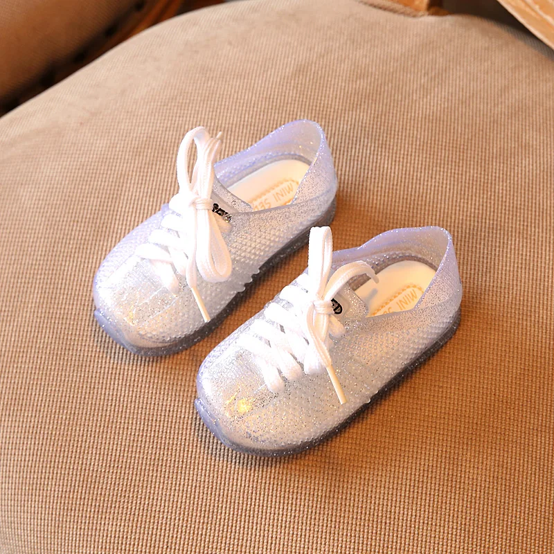 Fashion design breathable mini pvc jelly sports shoes for kids