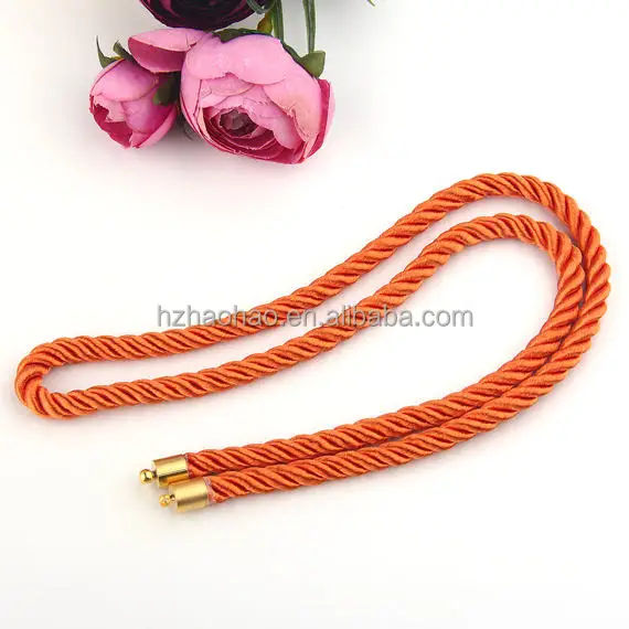 
Orange, Blank Necklace Cord, Ready to Make Necklace, Add-on Necklace Cord, Twisted Cord 