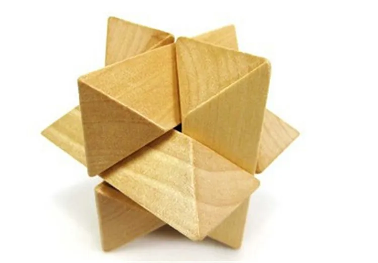 educational handheld 3D magic wooden cube puzzle