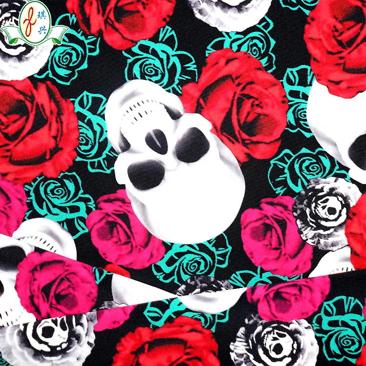 polyester 88% elastan 12% hot rose print underwear panties fabric