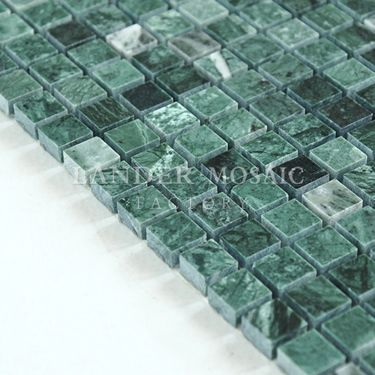 Мраморная мозаика из натурального камня зеленого цвета 12 мм * небольшого размера для плитки бассейна