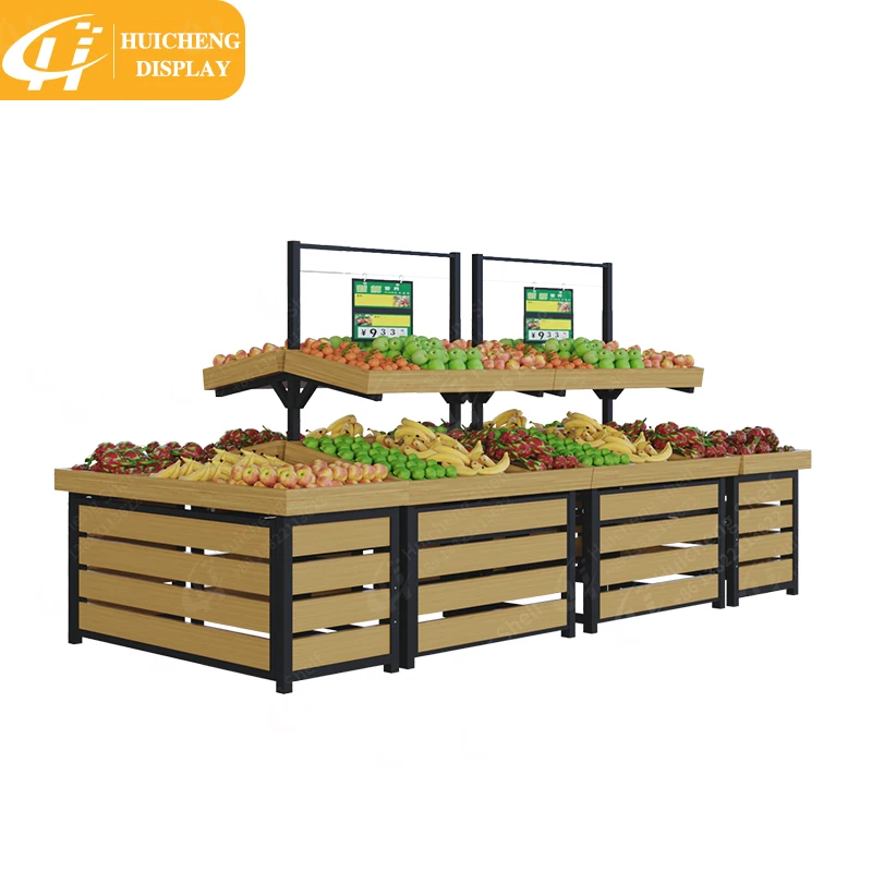 Customized supermarket display shelf  Excellent Quality Fruit Store Rack Supermarket Display Shelves For Vegetable display
