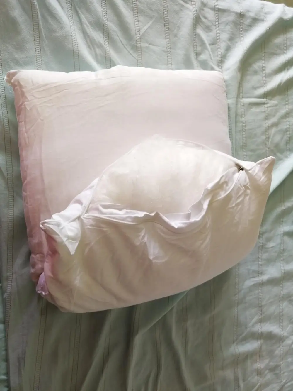 OEM 100% mulberry silk filling pillow 51*75cm 2kg long silk fiber filling silk pillow