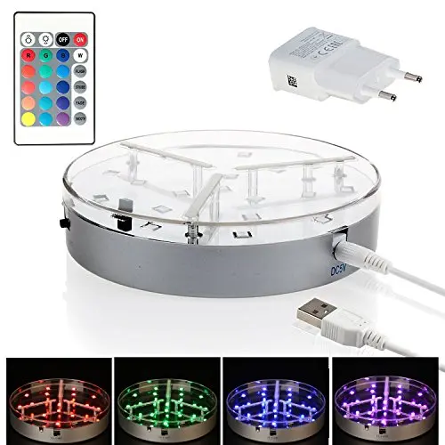 Under Vase 6inch Rechargeable Centerpieces Lights with Remote Multi-color Changing Hookah Lights for Wedding Party Christmas