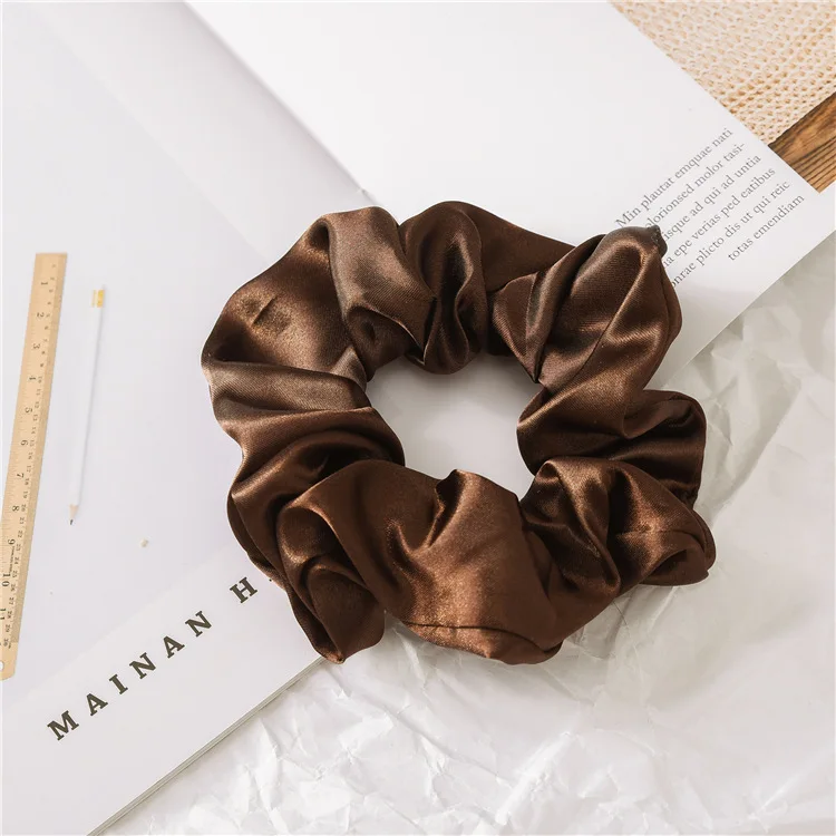 Hair Elastic Silk scrunchy no crease Satin Hair Ties Elastic Ponytail hair ties scrunchies