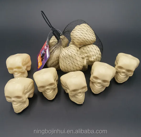 Mini halloween skull heads plastic skull heads set