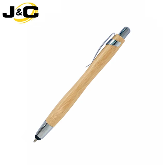 wholesale promotional custom logo bamboo stylus pen
