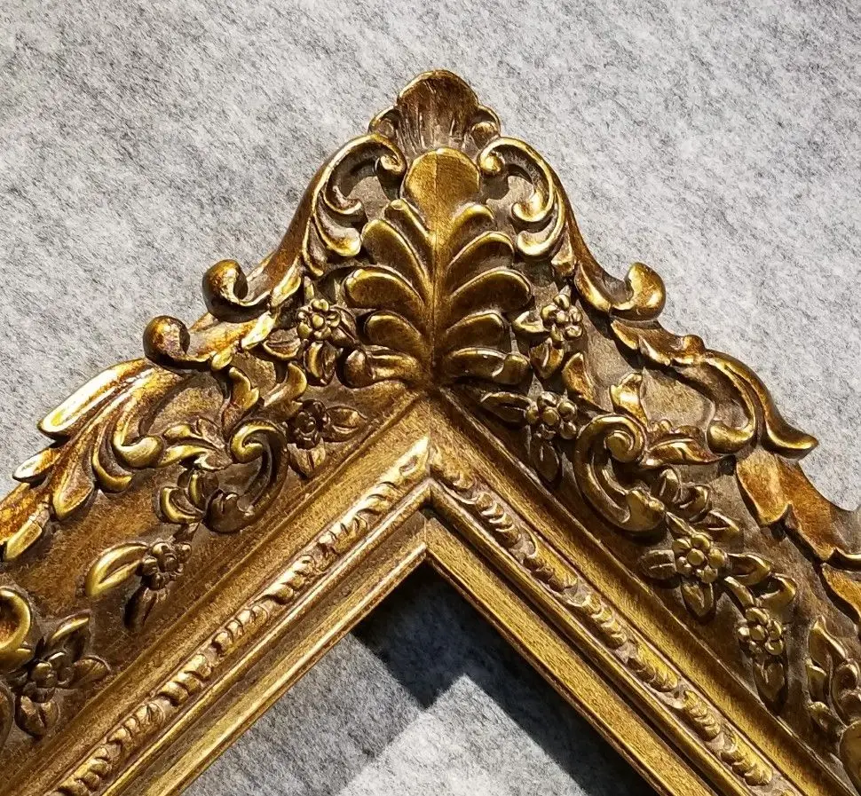 Fine Picture Frame antique Gold Ornate photo museum Oil Painting Wood