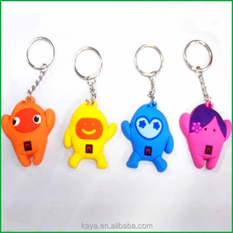 
Factory custom soft pvc self defense keychain 