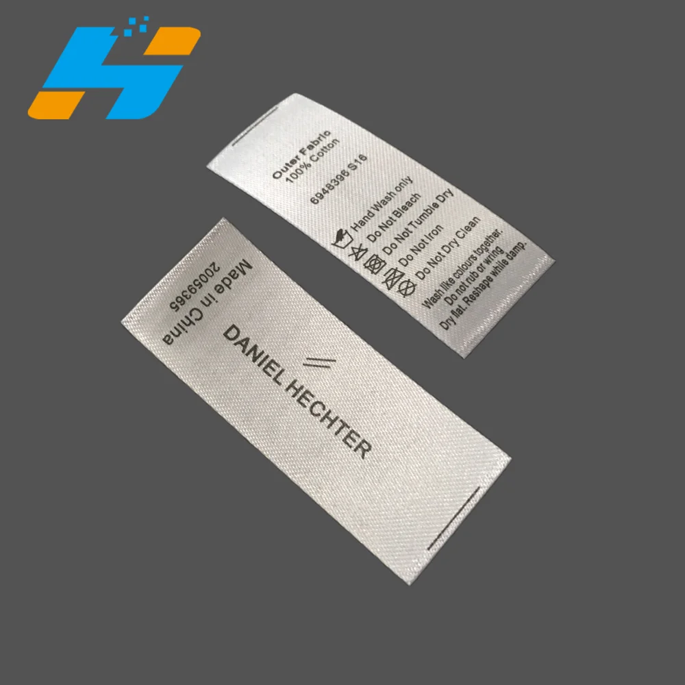 Индивидуальные атласные печатные этикетки для одежды