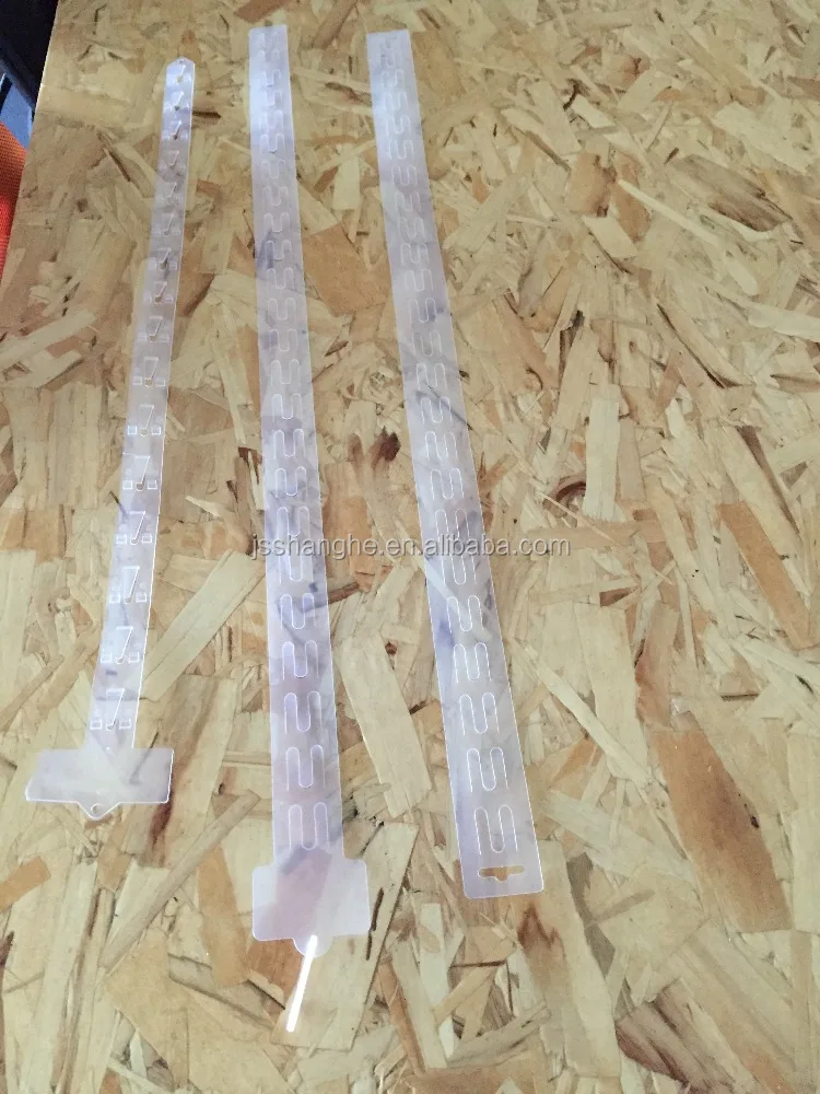 Retail plastic hanging display strips for supermarket hang strip for retail PP supermarket hanger