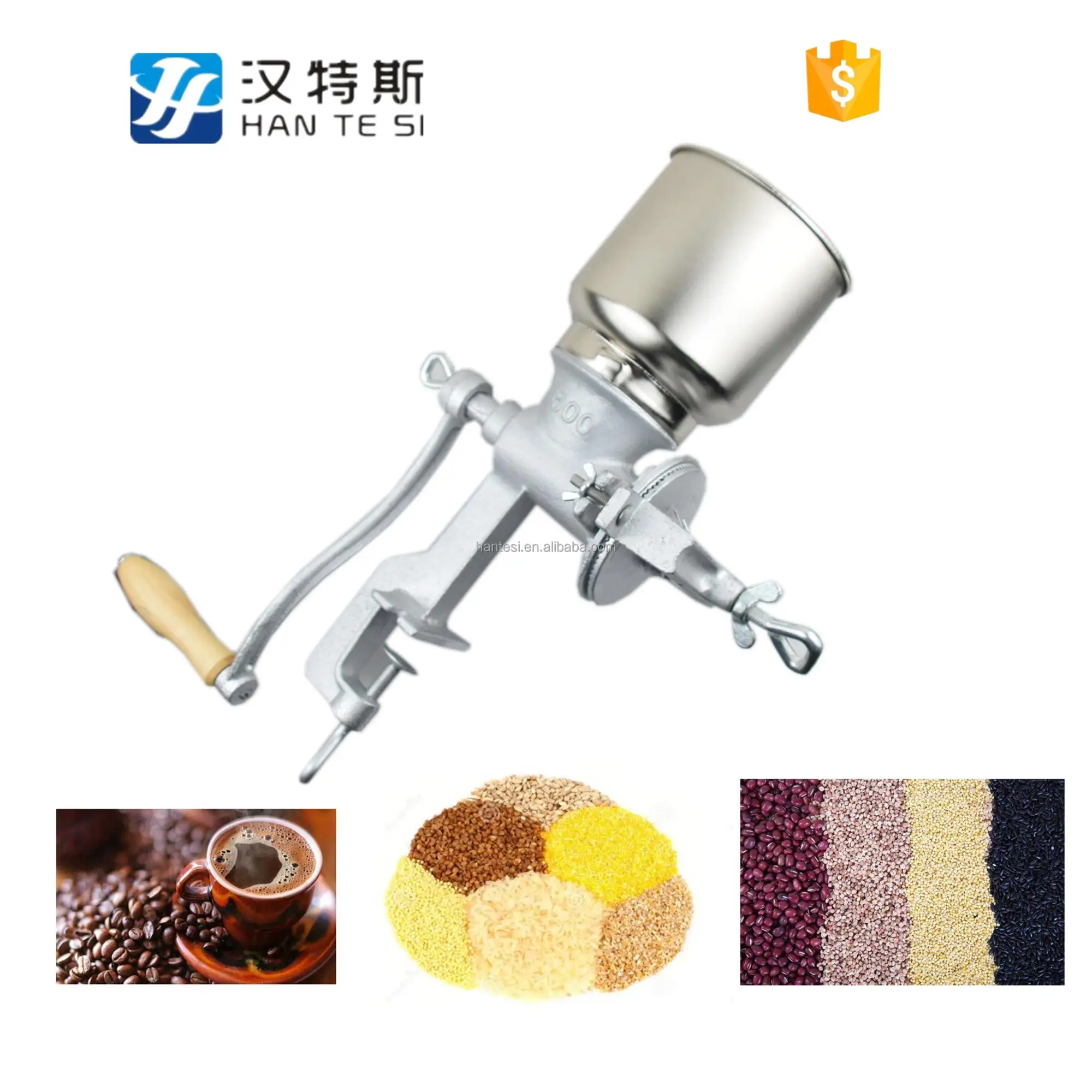 Home Manual Corn Mill Grinder Grain Grinding Machine