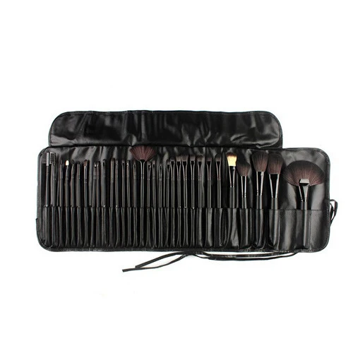 Wooden Charcoal Brushes Make Up 32 Pcs Pieces Makeup Brush Set