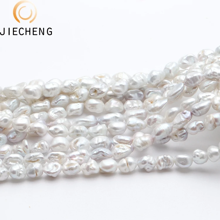 8-9mm grey genuine freshwater irregular shape pearl natural baroque pearl for making jewelry