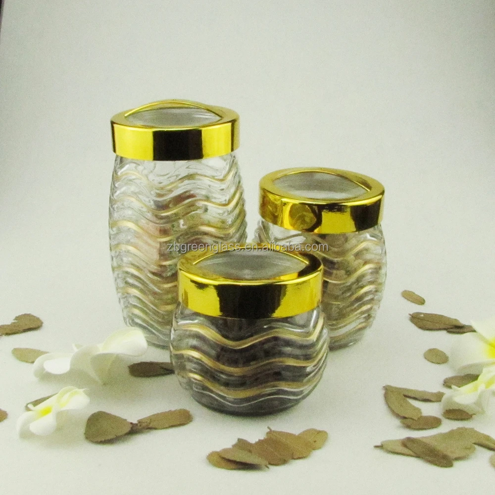 
Zibo wholesale round shape airtight glass cookie jars with handle cover 