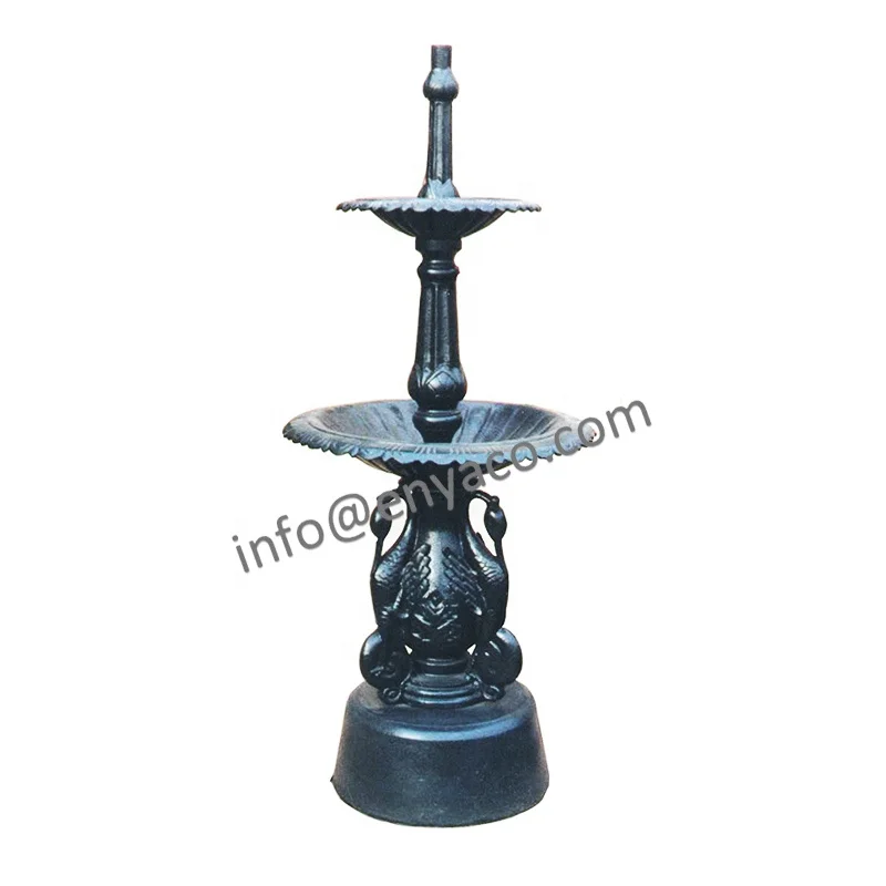 3 Tier Patio Backyard Iron Casting Other Garden Ornaments & Water Features Standing Fountain for Outdoor