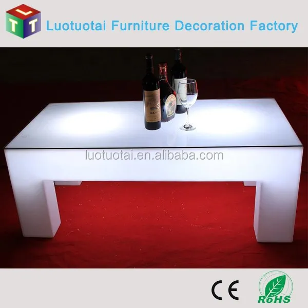 Illuminated Living Room use LED Tea table/LED Coffee Table