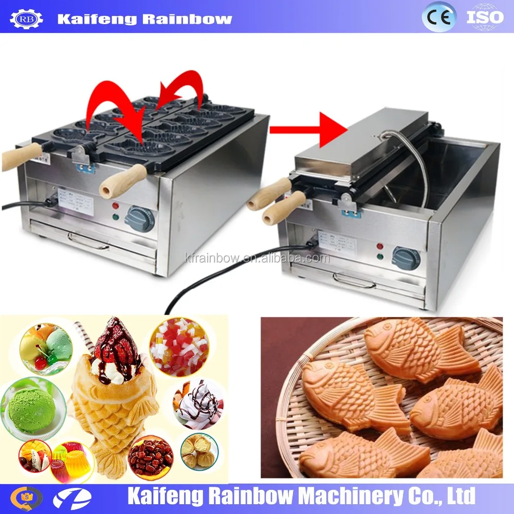 Widely Used Hot Sale Fish Waffle Make Machine ice cream waffle cone maker/ice cream cone taiyaki/sugar cone making machine