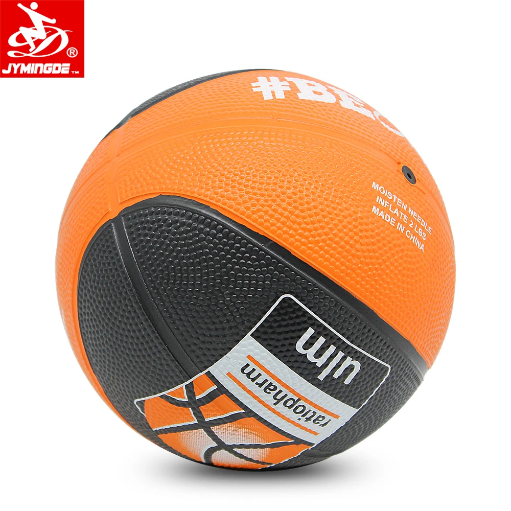 Black 5 inch diameter size 1 rubber mini basketball